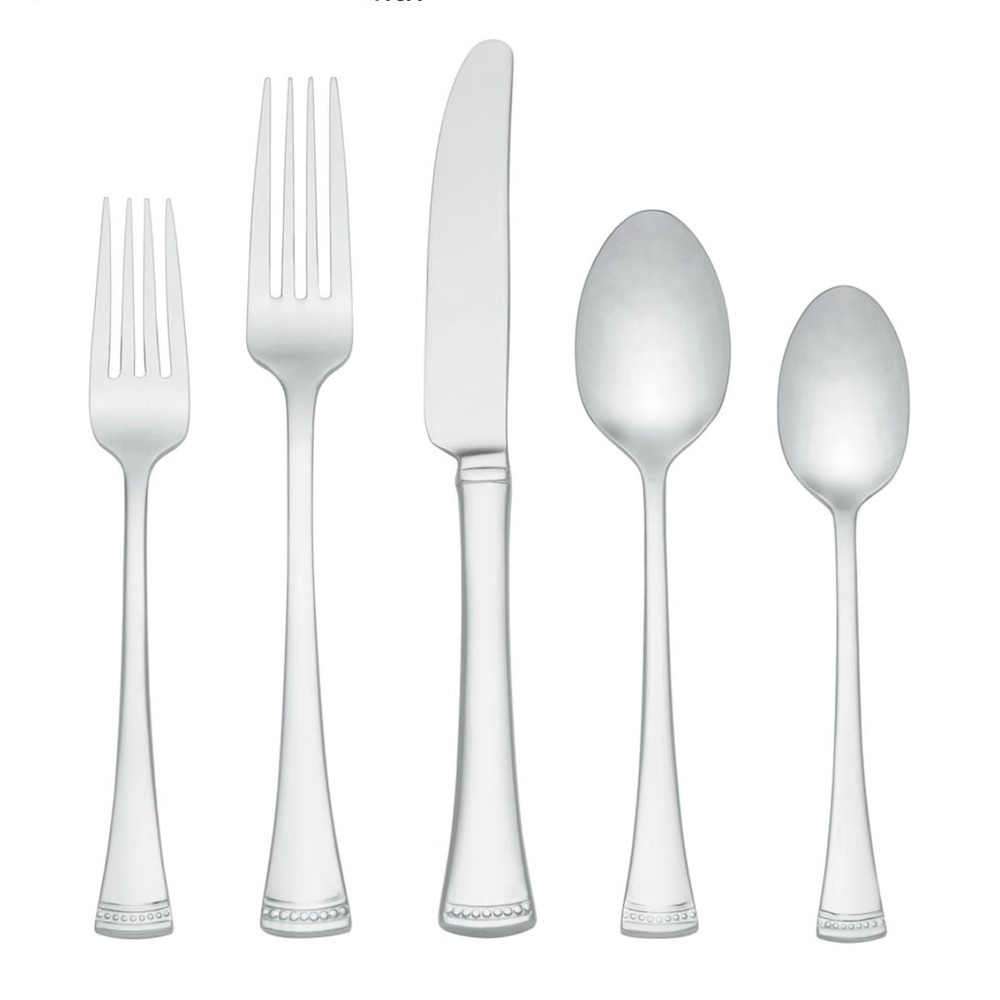Lenox Portola 20 Piece Flatware Set 18/10 Stainless Steel Service for 4 New